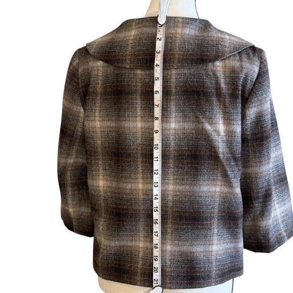 Laura Petite Skirt and Jacket - Brown and black plaid pencil skirt - Picture 6 of 14